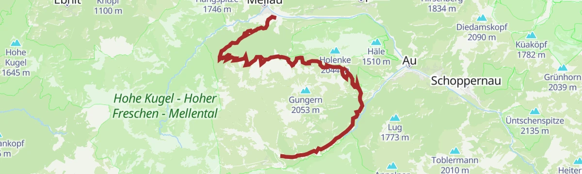 Route map: Damüls | Mellau nach Damüls
